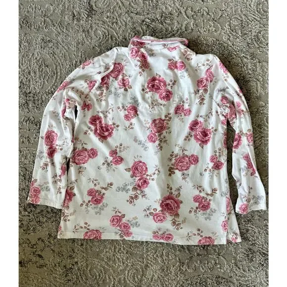 Laura Ashley Floral Pink Longsleeve Pajama Set Sz. Large - Picture 7 of 13